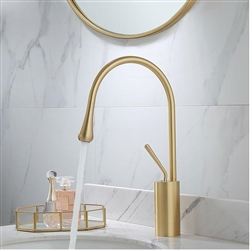 Satin Brass Sink Faucet